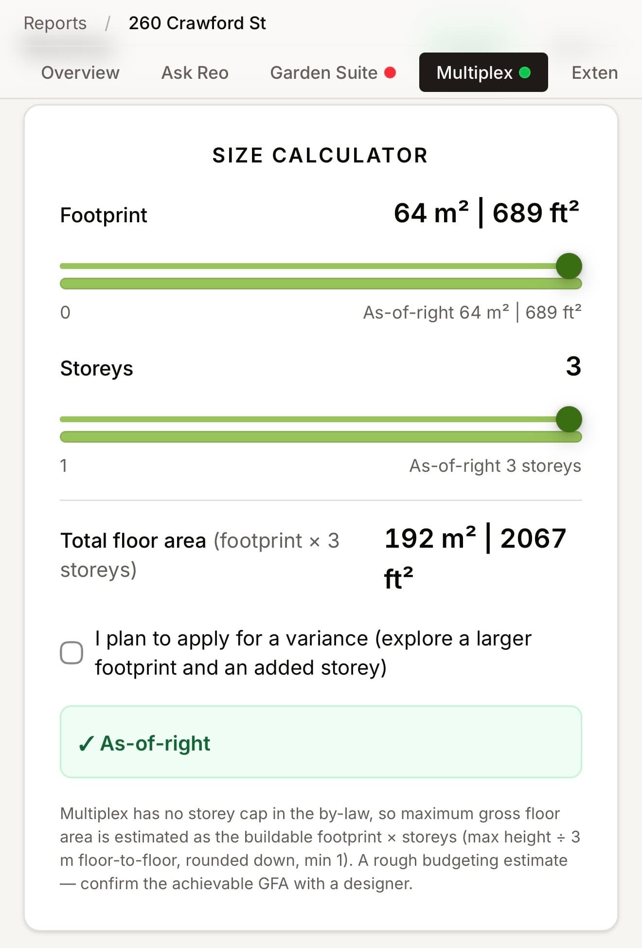 Model your build with the size calculator